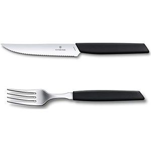 Victorinox Bestekset Swiss Modern - 12-delig - Zwart - Steakmes/Vork