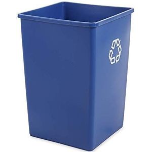 Rubbermaid Commercial 35 gal Vierkante Recycling Container - Blauw