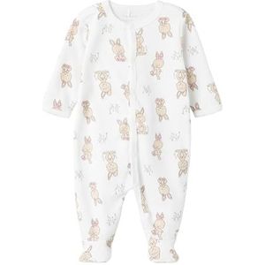 NAME IT Baby - meisje Nbfnightsuit W/F Rabbit Noos, wit (bright white), 92