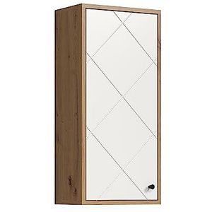 trendteam smart living - Hangkast wandkast - Badkamer - Touch - Opbouwmaat (BxHxD) 36 x 77 x 22 cm - Kleur Artisan eiken met wit - 210250107