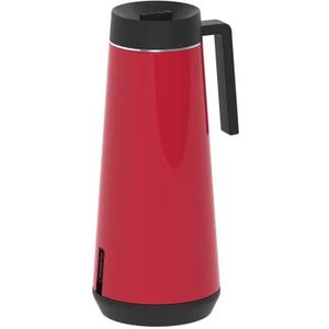 Tramontina EXATA Thermosfles met handvat, thermoskan, thermodrankdispenser, roestvrij staal, 1 liter, rood, 61645-106