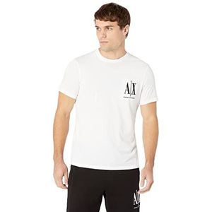 Armani Exchange Icon Chest Graphic T-shirt voor heren, wit, XXL