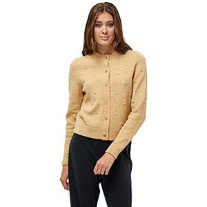 Peppercorn Dames Penelope ronde hals cardigan sweater, Warm Sand Melange, XXL
