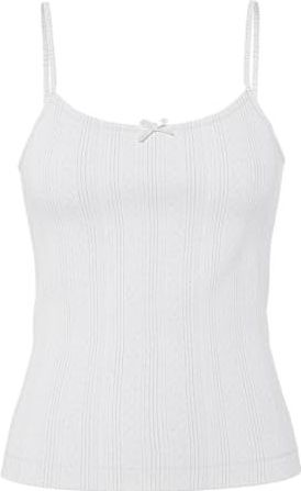 PIECES Pcmarie Singlet Poin Top JRS Noos Bc, cloud dancer, M