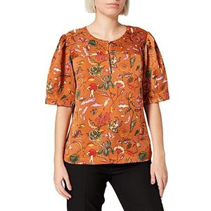 Scotch & Soda Damesblouse met print en korte mouwen.