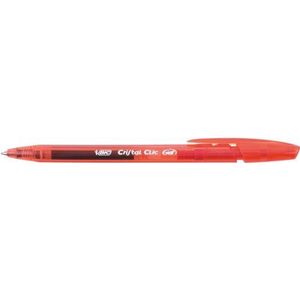 BIC Cristal Clic Gel Ball Pen Doos van 20 - Rood