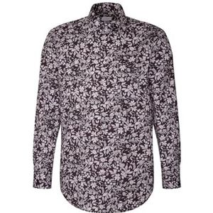 Seidensticker - Herenoverhemd - Paars - 100% Katoen - Regular Fit