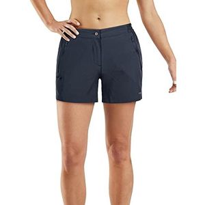 33,000ft Wandelbroek voor dames, korte cargoshorts, bermuda, stretch, lichte hardloopshorts, zomer, UPF50+, korte broek voor wandelen, kamperen, reizen, donker houtgrijs, 38