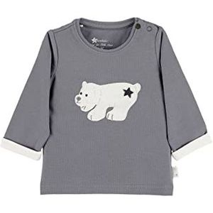 Sterntaler Babyjongens lange mouwen ijsbeer Elia shirt, rookgrijs., 56 cm