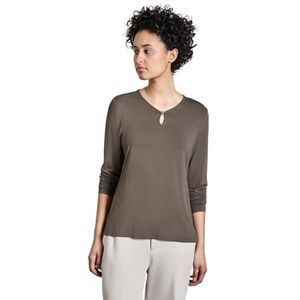 Shirt met cut-out, Muddy Brown, 34