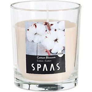 SPAAS Geurkaars in transparant glas, ± 25 uur - Cotton Blossom