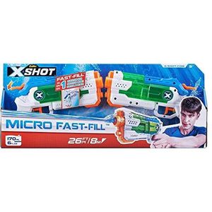ZURU X-SHOT 56297 Micro snelvulwaterblaster, dubbel pakket