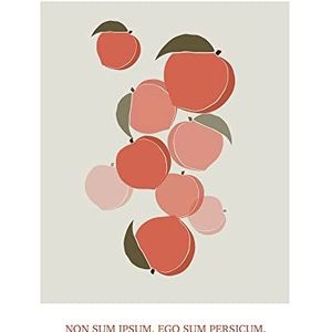 Komar Muurfoto - Cultivated Peaches - Grootte: 40 x 50 cm - Poster, Kunstdruk, Decoratie, Woonkamer, Slaapkamer