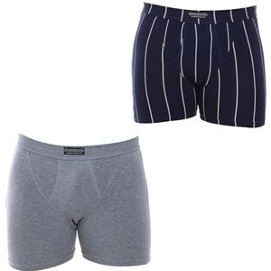 Abanderado Ocean Fashion Mpks Open Boxershorts voor heren (set van 2), Blauw, gestreept, 48