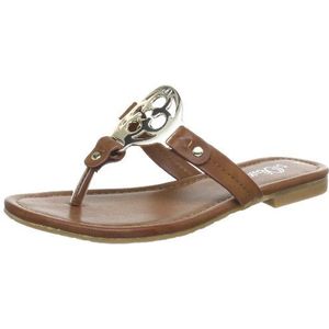 s.Oliver dames casual teenslippers, bruin cognac 305, 40 EU