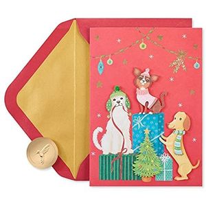Papyrus Kerst Boxed Cards, Handgemaakte Honden, 'Tis The Season (8-Count)