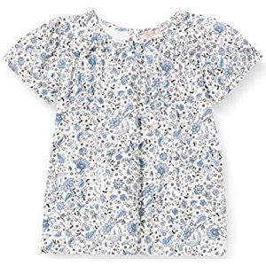 Noa Noa miniature Mini Floral Jersey T-shirt voor meisjes, Print blauw, 6 Jaar
