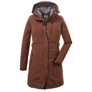 Killtec - KOW 165 WMN PRK - Parka - Aardetinten - Water- en Winddicht met Teddyfleece en Afneembare Capuchon