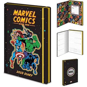 Marvel Comics Diary 2023, A5 Hard Cover, Week to a View Planner (Avengers Design) - Officiële Merchandise