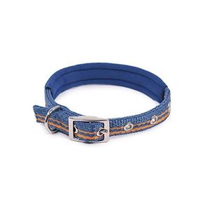 Rosewood Hondenhalsband, reflecterend, verstelbaar, maat S, 25,4 tot 35,6 cm, blauw