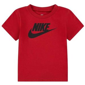 Nike Futura S/S Tee White, kinderen, wit logo, zwart, Rood, 12 Maanden