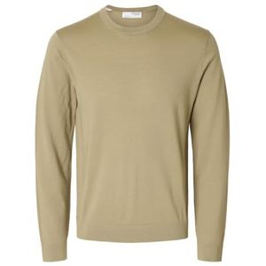 SELETED HOMME SLHTRAY LS Knit Merino Crew Neck NOOS, Kelp, L