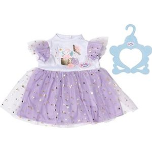 BABY born Paarse tutu jurk, poppenjurk met tule en sterren voor poppen van 43 cm, 838754 Zapf Creation