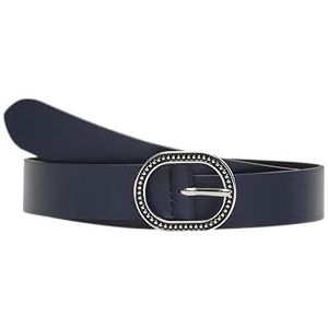 s.Oliver Leren riem met decoratieve sluiting, diepblauw, 80