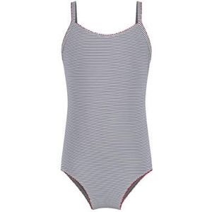 Petit Bateau Eendelig badpak voor meisjes, Blauw/Wit, 3 Jaren