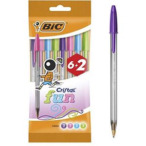 BIC Cristal Fun Pack pennen 6+2 pennen