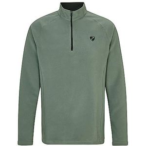 Ziener Jomar Skipullover voor heren, skirolli, functioneel shirt | lange mouwen, ademend, fleece, warm, groen mud, 56