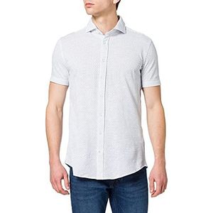 s.Oliver BLACK LABEL heren overhemd, wit Aop, 38