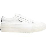 Pepe Jeans - PLS31589 Ben Fresh Sneakers - Wit - Duurzaam Katoen - Plat