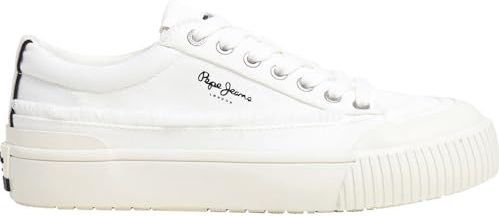 Pepe Jeans - PLS31589 Ben Fresh Sneakers - Wit - Duurzaam Katoen - Plat