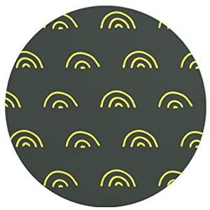 Questo Casa, Ronde digitaal bedrukte muismat, antislip onderkant, voor kantoor en thuis, diameter: 22 cm