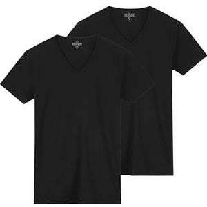 Dstrezzed Men's Eastwood 2 Pack V-hals Tee Bamboo Blend ondergoed, zwart, XXL, zwart, XXL