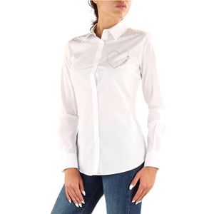 Love Moschino Dames Shirt, Optical White, 46