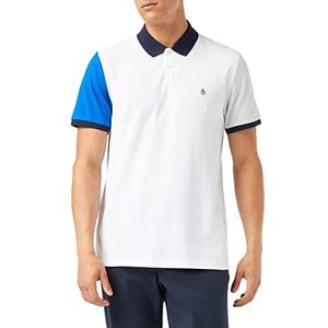 ORIGINAL PENGUIN Heren KNT Polo SLV Clrblck Shirt, Helder Wit, S