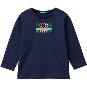 United Colors of Benetton T-shirt voor kinderen en jongeren, blauw 252, 18 mesi