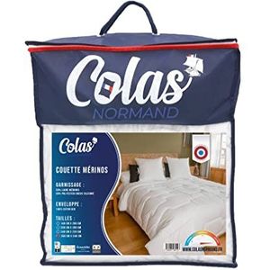 Colas Normand Warm dekbed, 260 x 240 cm, dekbed van biologisch katoen en merinowol, comfort en warmte, gemaakt in Frankrijk