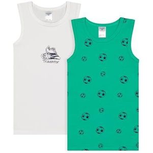 SALT AND PEPPER BY KIDS PARK jongens onderhemd set van 2 met voetbalmotief ondergoed, multi, 104/110 stuks, Meerkleurig, 104-110