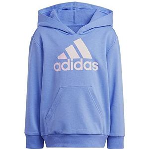 adidas Uniseks-Kind Essentials Logo Hoodie, blue fusion/clear pink, 3-4 Years