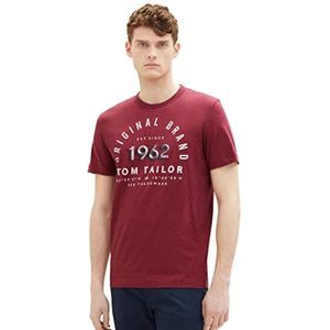TOM TAILOR Uomini T-shirt 1035549, 32009-berry Red Navy Fine Stripe, M