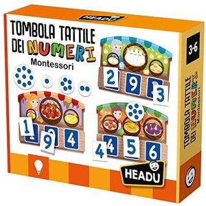 Headu Tombola Tactile Montessori met cijfers leerspel, meerkleurig, IT20249