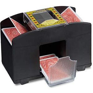 Automatische Kaartschudmachine voor 4 Decks - Elektrisch - Geschikt voor Poker en Andere Kaartspellen - Ruimte voor 208 Kaarten