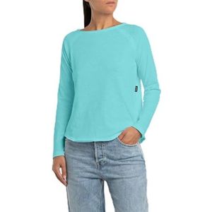 Replay Dames Regular Fit Longsleeve, 337 Amalfi Green, L