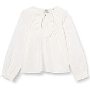 Scotch & Soda R'Belle meisjes relaxed-fit ruffled top blouse, wit 0006, 12
