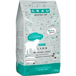 GRAU - het origineel - Droogvoer voor honden - Lam, 1 verpakking (1 x 12 kg), glutenvrij, voor gevoelige, volwassen honden