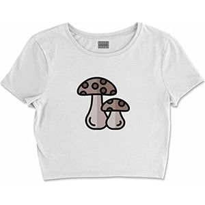 Bona Basics, Digitale print, basic T-shirt voor dames, 100% katoen, wit, casual, bovenstuk voor dames, maat: M, Wit