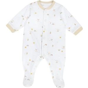 Chicco Katoenen rompertje met voet, pyjama voor kinderen en pasgeborenen, uniseks, Natuurlijk bedrukt, 18 Maanden